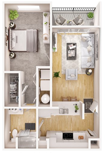 1B w/ Patio Renovation 3 floor plan